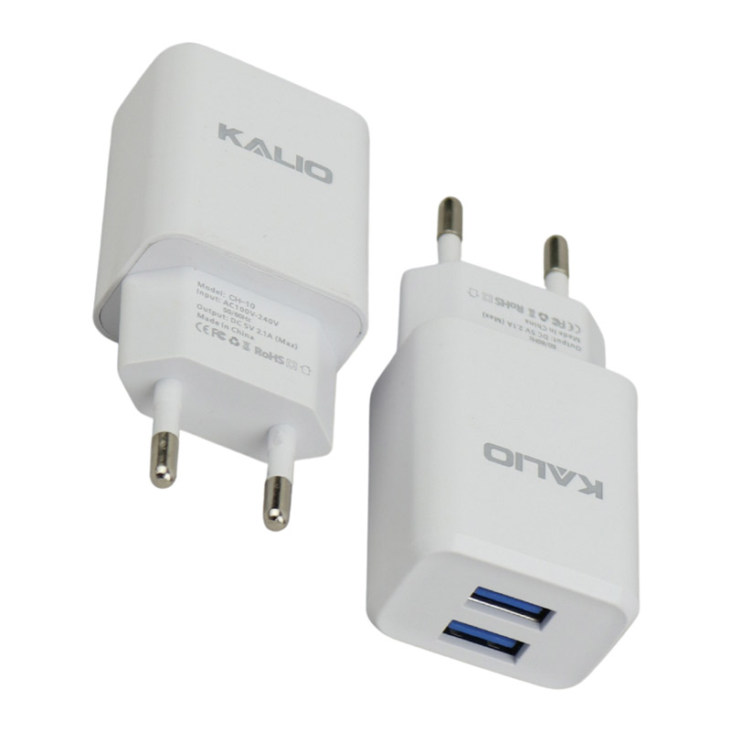 کلگی شارژ Kalio CH-10 2Port 2.1A 10.5W بسته 2 عددی شرینک