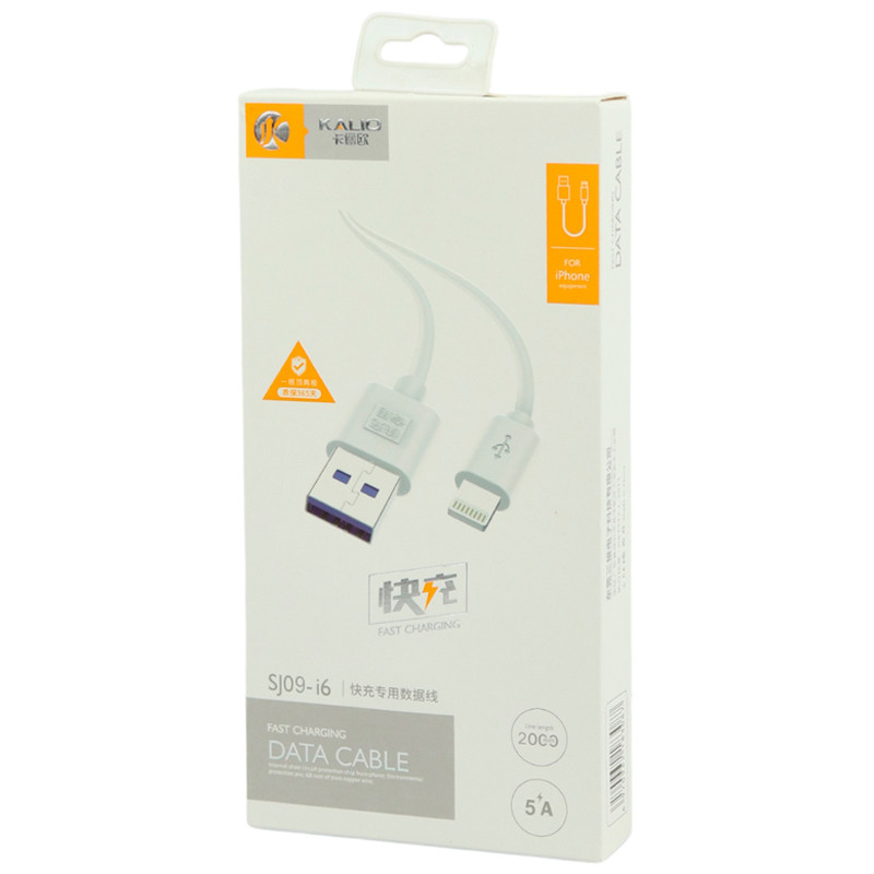 کابل آیفونی فست شارژ Kalio SJ09-i6 5A 2m