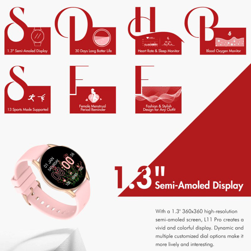ساعت هوشمند کیسلکت Kieslect Lady Smart Watch L11 Pro