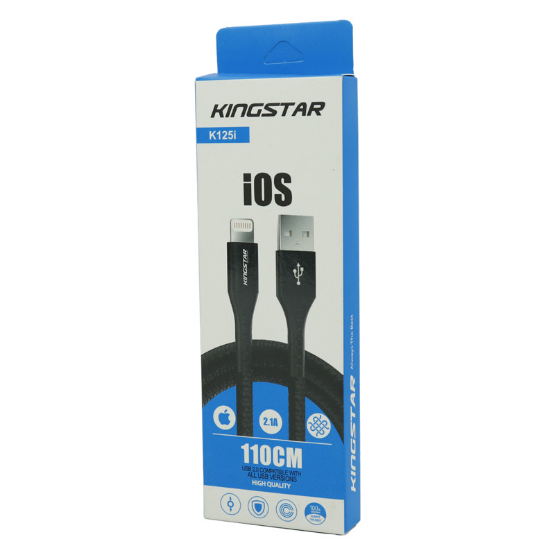 کابل آیفونی KingStar K125i 2.1A 1.1m