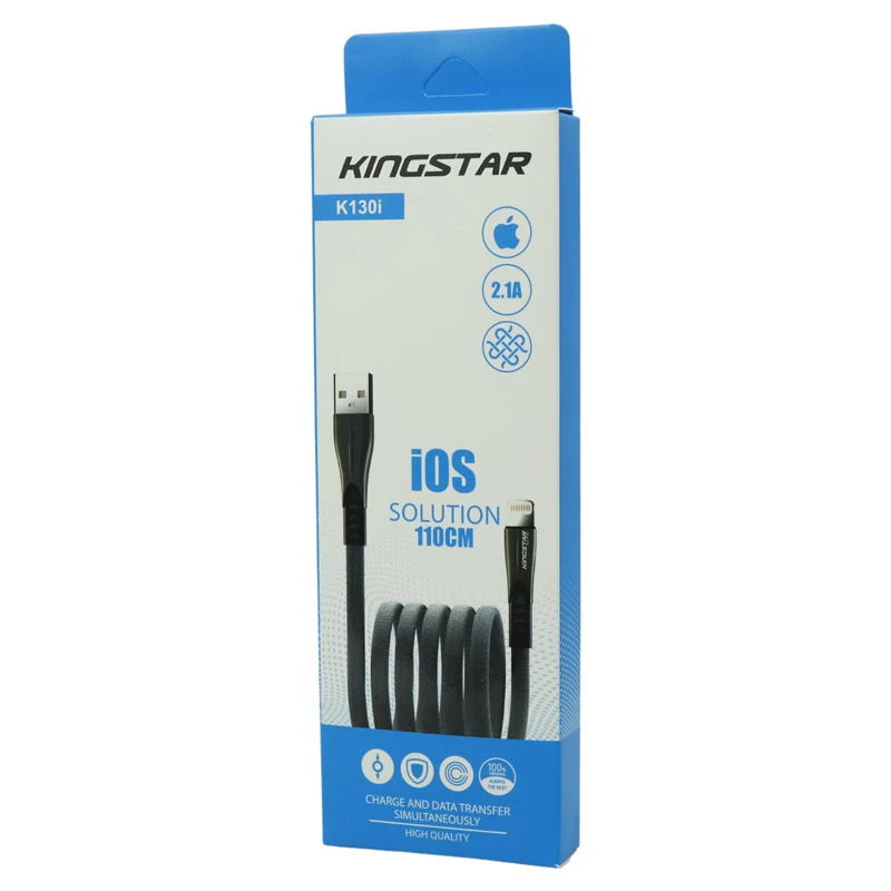 کابل لایتنینگ 2.1 آمپر کینگ استار K130i طول 1.1 متر