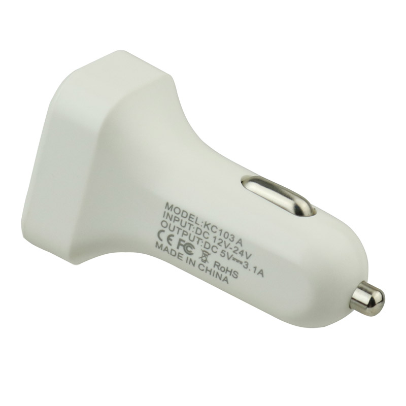شارژر فندکی KingStar KC103i 2.1A + کابل آیفونی