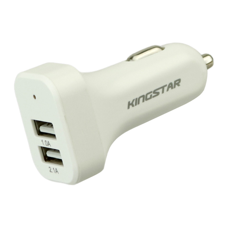 شارژر فندکی KingStar KC103i 2.1A + کابل آیفونی