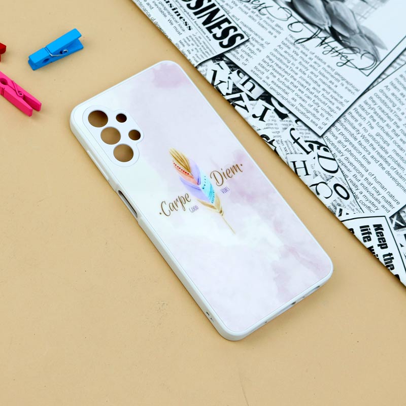 قاب لیزری سامسونگ Galaxy A13 4G طرح دار براق محافظ لنزدار