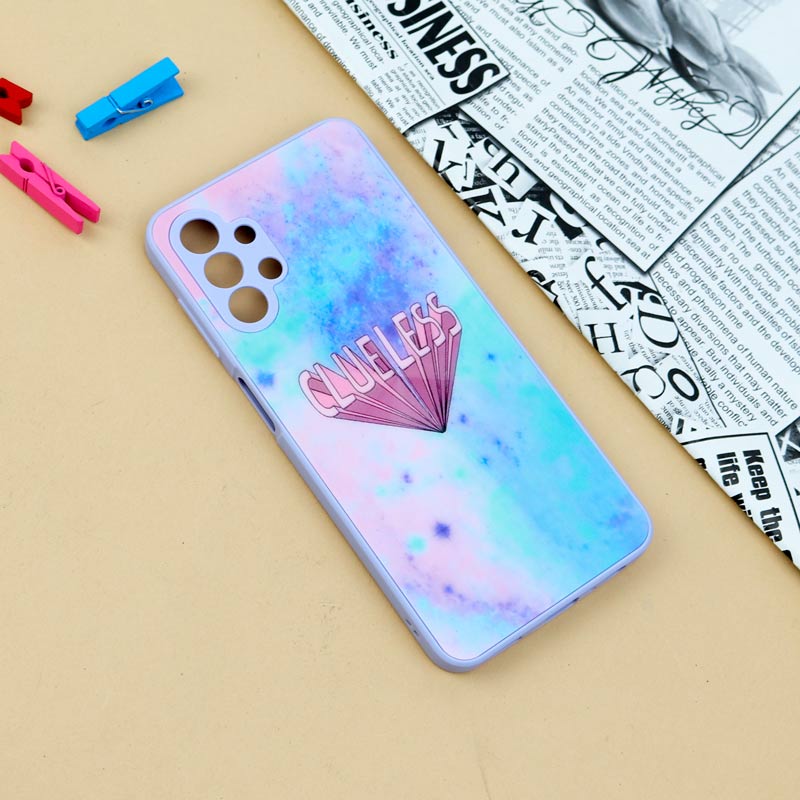 قاب لیزری سامسونگ Galaxy A13 4G طرح دار براق محافظ لنزدار