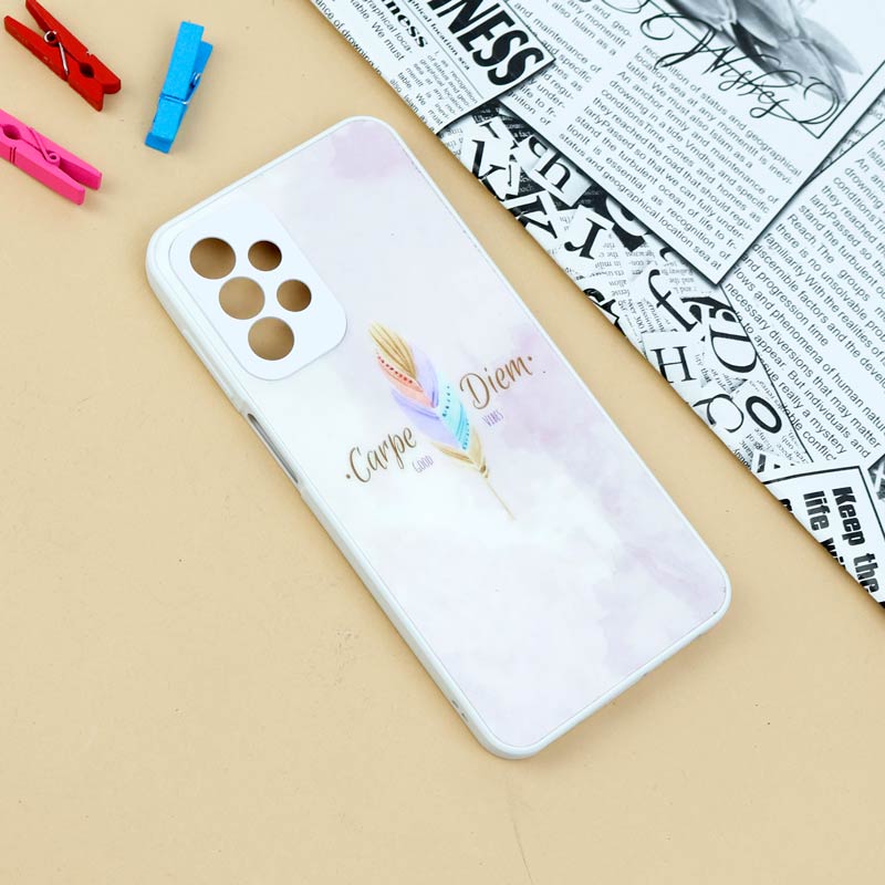 قاب لیزری سامسونگ Galaxy A23 طرح دار براق محافظ لنزدار