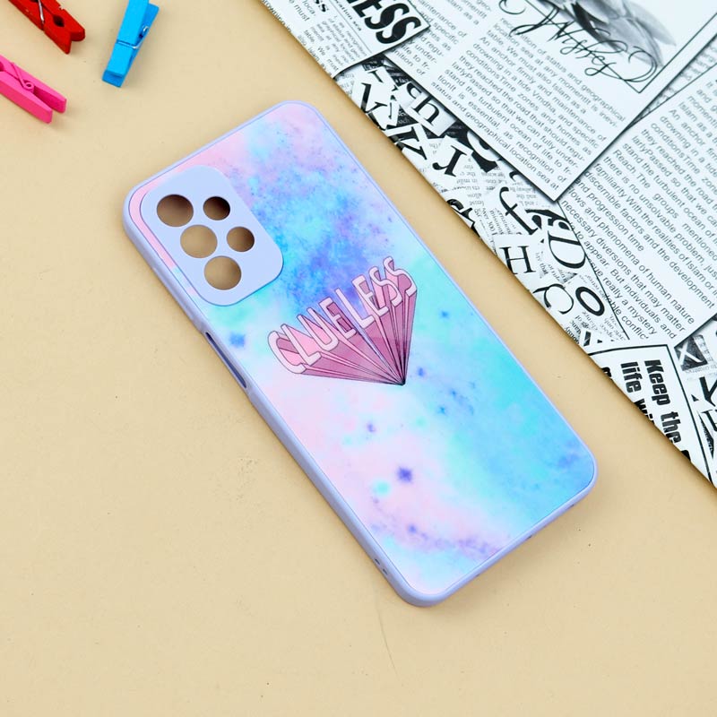قاب لیزری سامسونگ Galaxy A23 طرح دار براق محافظ لنزدار