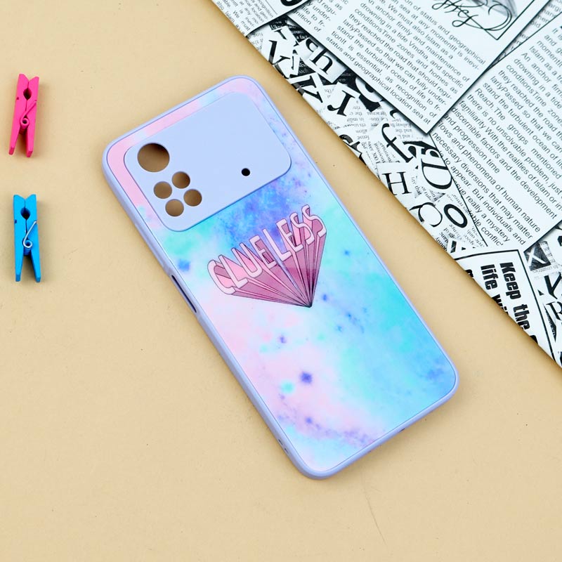 قاب محافظ لنزدار لیزری طرحدار براق Xiaomi Poco M4 Pro
