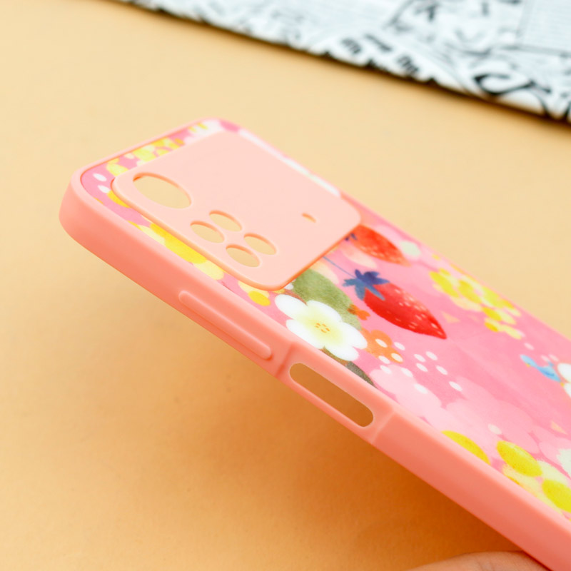 قاب محافظ لنزدار لیزری طرحدار براق Xiaomi Poco M4 Pro