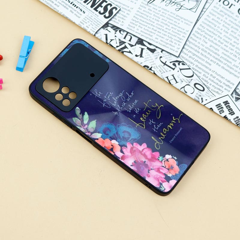 قاب محافظ لنزدار لیزری طرحدار براق Xiaomi Poco X4 Pro 5G