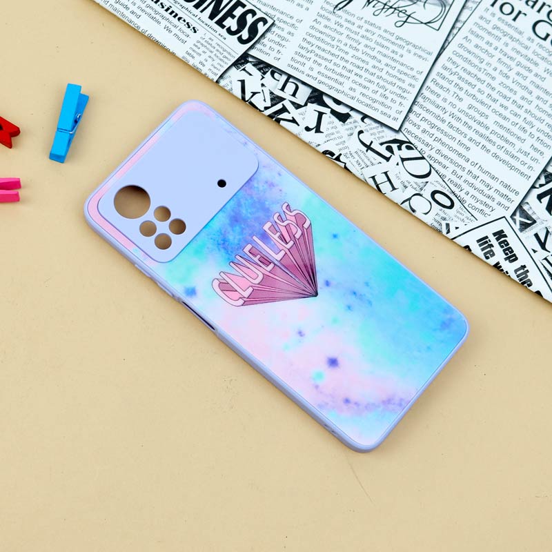 قاب محافظ لنزدار لیزری طرحدار براق Xiaomi Poco X4 Pro 5G
