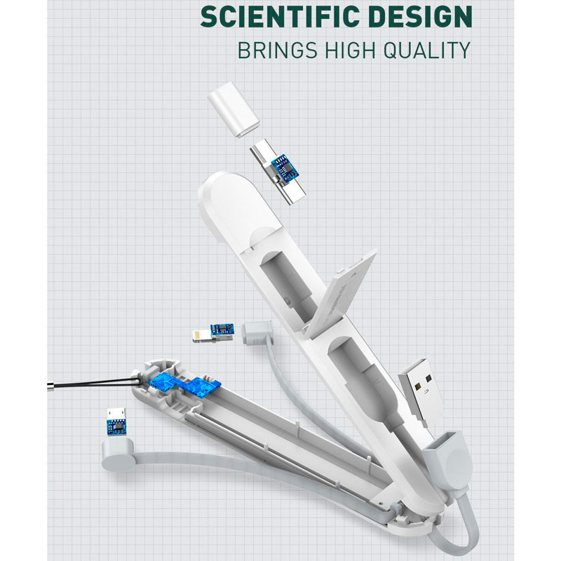 کابل 3 سر فست شارژ Ldnio LC130 3.8A 45cm