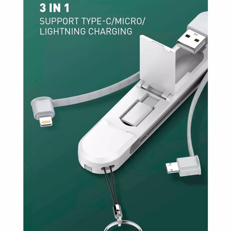 کابل 3 سر فست شارژ Ldnio LC130 3.8A 45cm