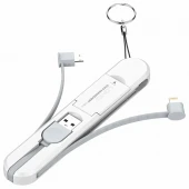 کابل سه سر فست شارژ 3.8 آمپر الدینیو LC130 طول 45 سانتی متر