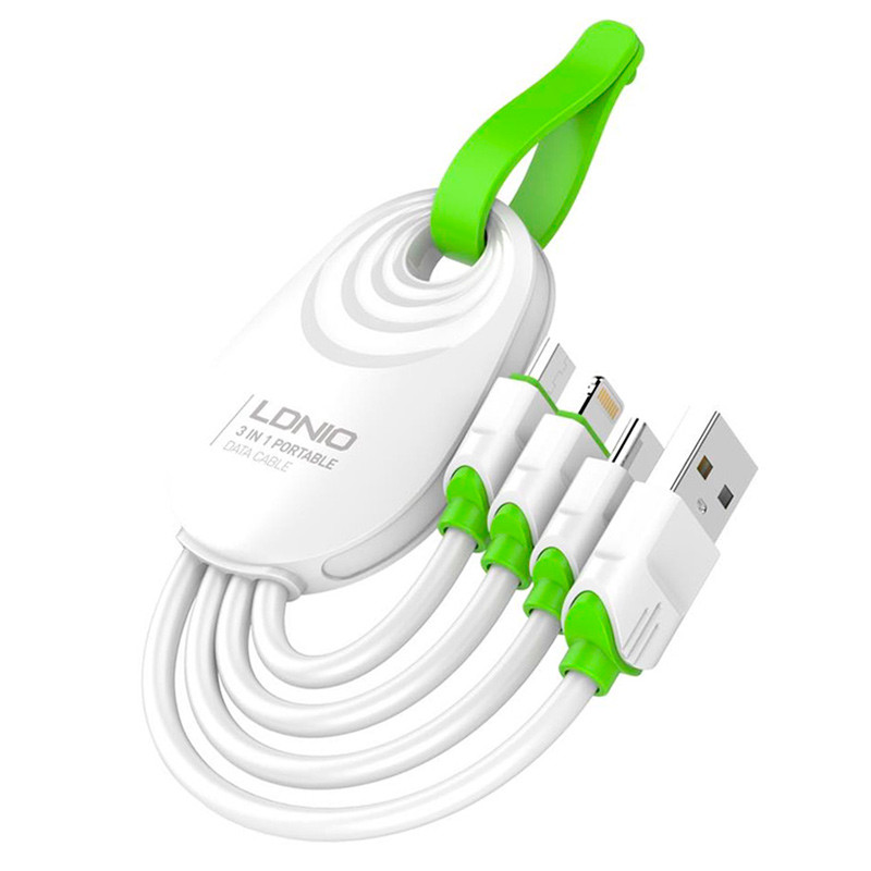کابل 3 سر فست شارژ Ldnio LC95 5.8A 7cm