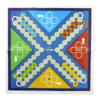 بازی فکری منچ و مارپله 50*50 سانتی متر پارچه ای