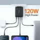 شارژر دیواری فست شارژ Mcdodo CH-0771 GaN 4Port 5A QC3.0 PD 120W + کابل تایپ سی
