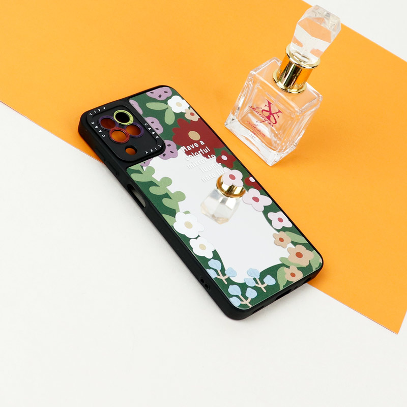 قاب آینه ای طرحدار محافظ لنزدار Samsung Galaxy A22 4G