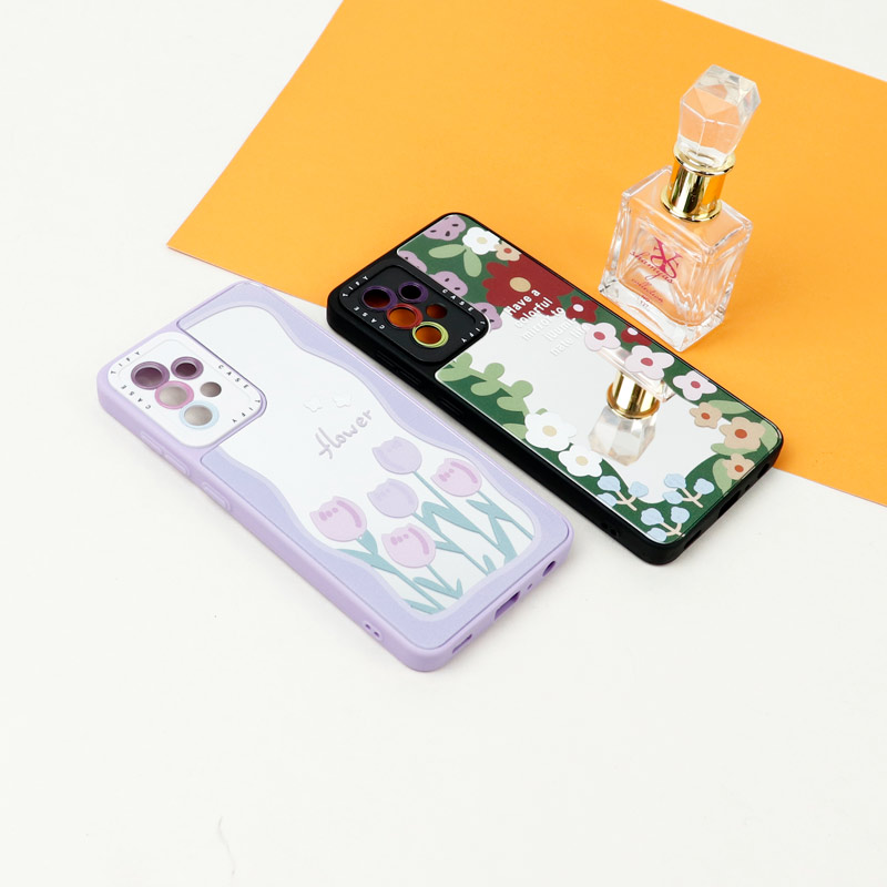قاب آینه ای طرحدار محافظ لنزدار Samsung Galaxy A52 / A52s