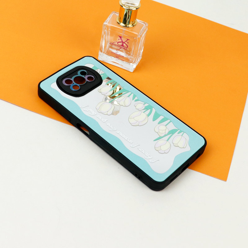 قاب آینه ای طرحدار محافظ لنزدار Xiaomi Poco X3