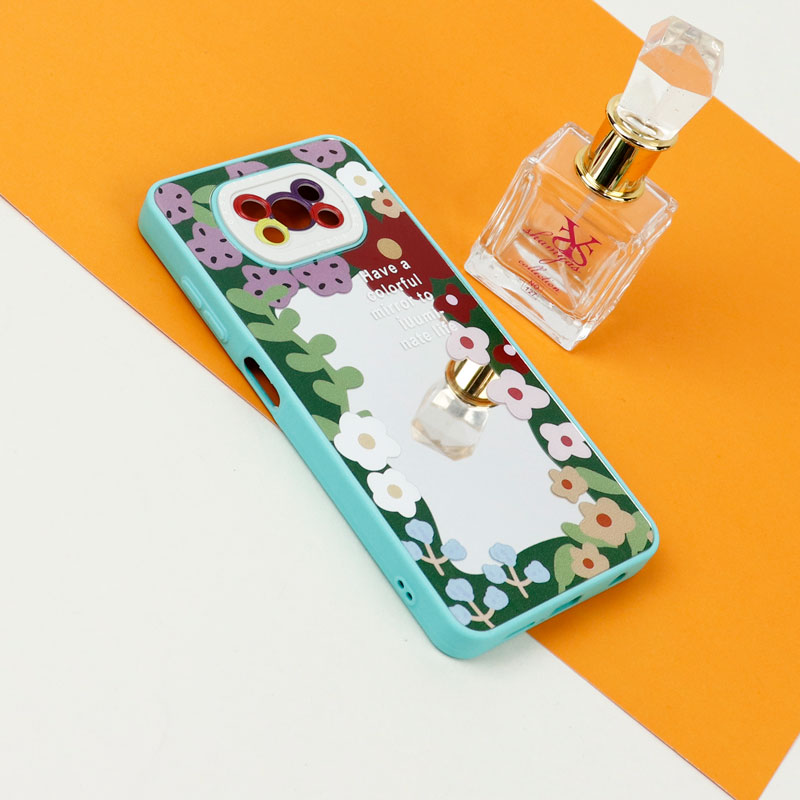قاب آینه ای طرحدار محافظ لنزدار Xiaomi Poco X3
