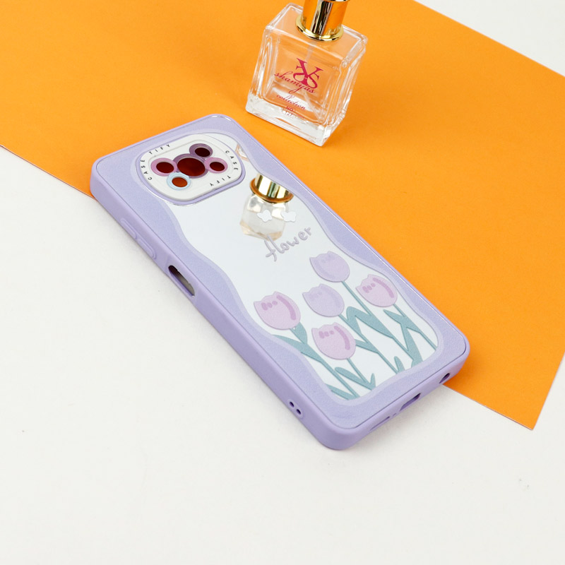 قاب آینه ای طرحدار محافظ لنزدار Xiaomi Poco X3