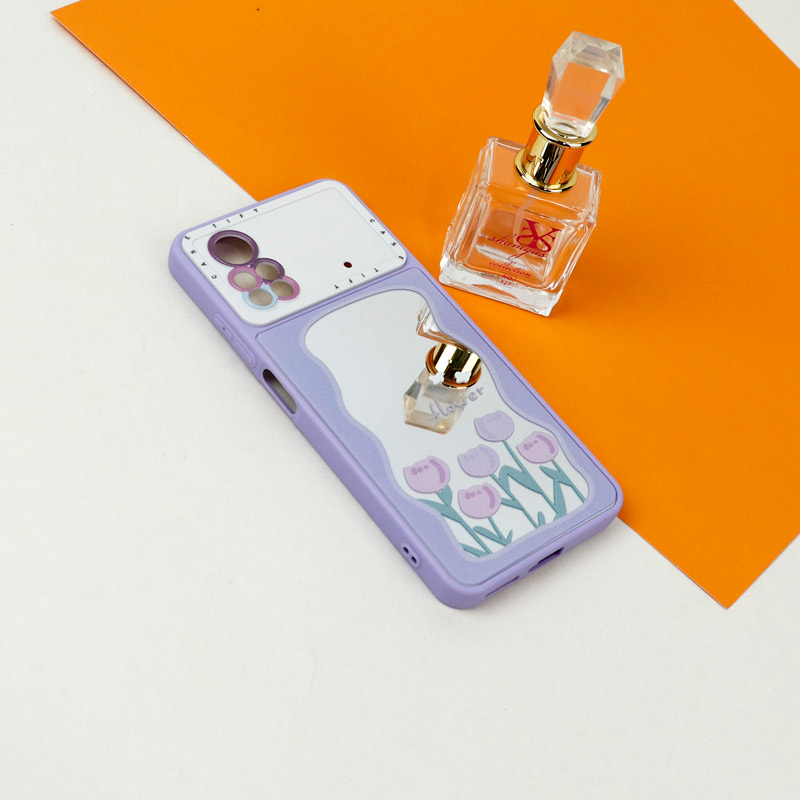 قاب آینه ای طرحدار محافظ لنزدار Xiaomi Poco X4 Pro 5G