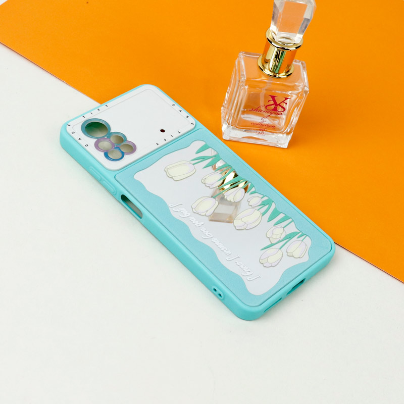 قاب آینه ای طرحدار محافظ لنزدار Xiaomi Poco X4 Pro 5G