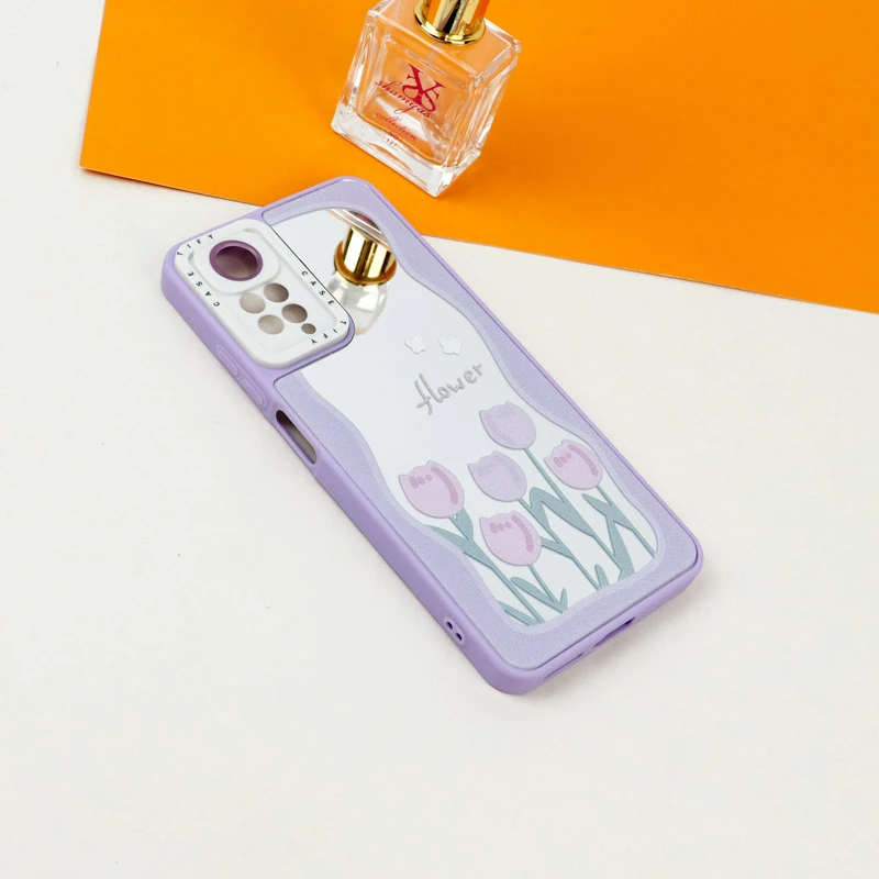 قاب آینه ای طرحدار محافظ لنزدار Xiaomi Redmi Note 11 Pro