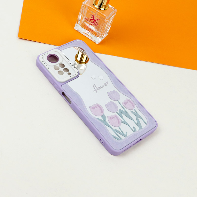 قاب آینه ای طرحدار محافظ لنزدار Xiaomi Redmi Note 11 Pro