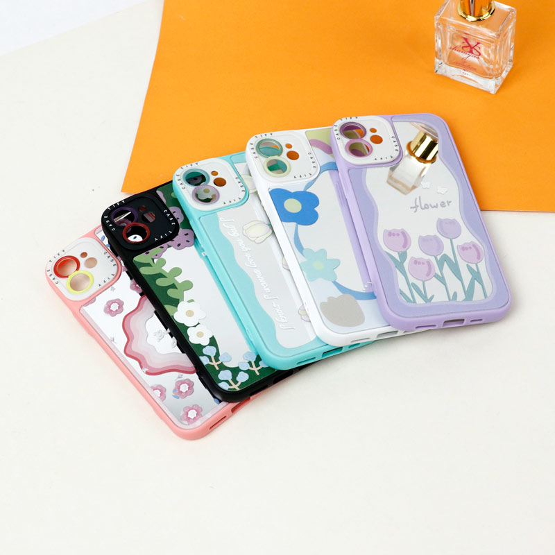 قاب آینه ای طرحدار محافظ لنزدار iPhone 12