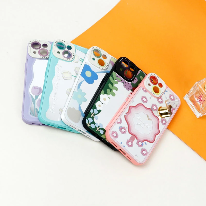قاب آینه ای طرحدار محافظ لنزدار iPhone 13