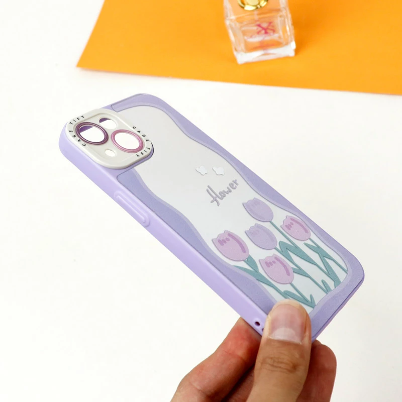 قاب آینه ای طرحدار محافظ لنزدار iPhone 13