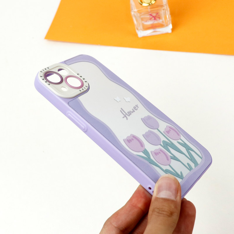 قاب آینه ای طرحدار محافظ لنزدار iPhone 13