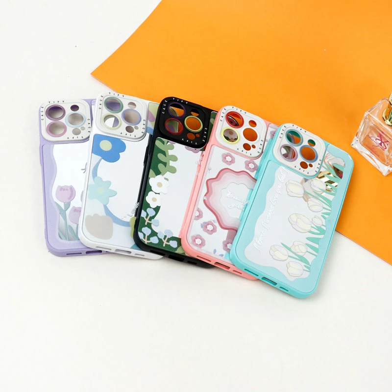 قاب آینه ای طرحدار محافظ لنزدار iPhone 13 Pro