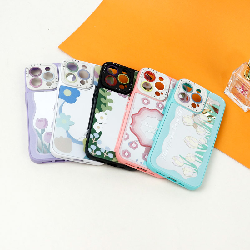 قاب آینه ای طرحدار محافظ لنزدار iPhone 13 Pro