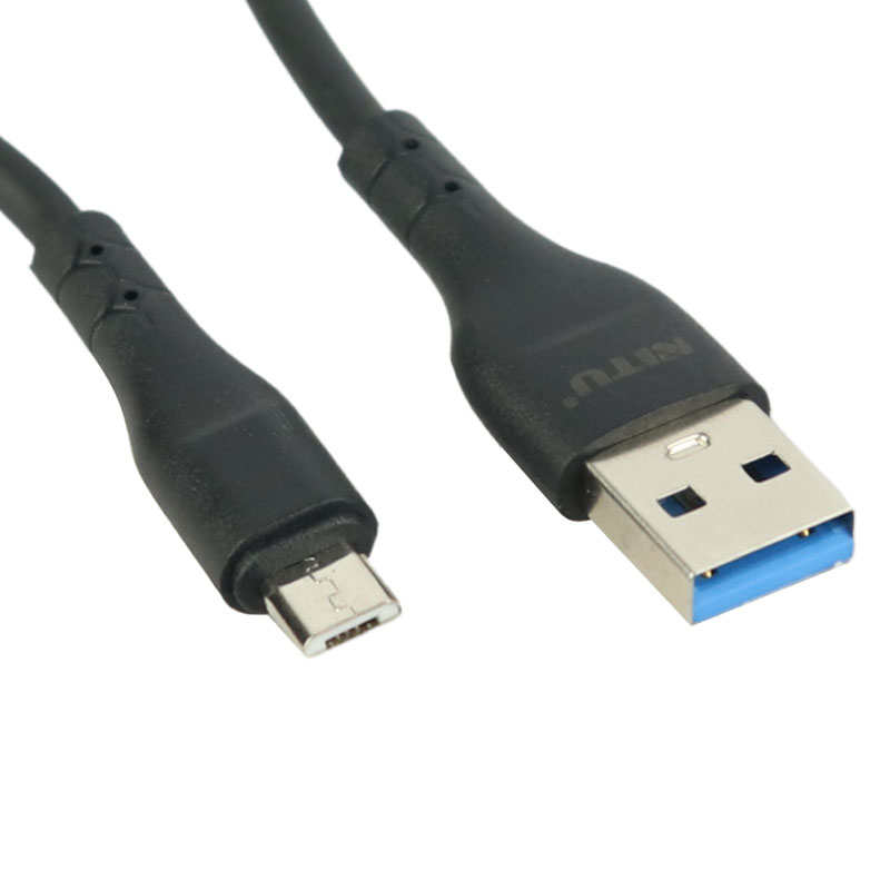 کابل کوتاه میکرو یو اس بی فست شارژ Nitu NC250 2.4A 25cm بسته 40 عددی