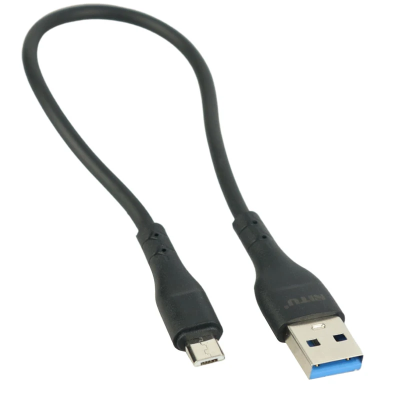 کابل کوتاه میکرو یو اس بی فست شارژ 2.4 آمپر نیتو NC250 طول 25 سانتی متر بسته 40 عددی