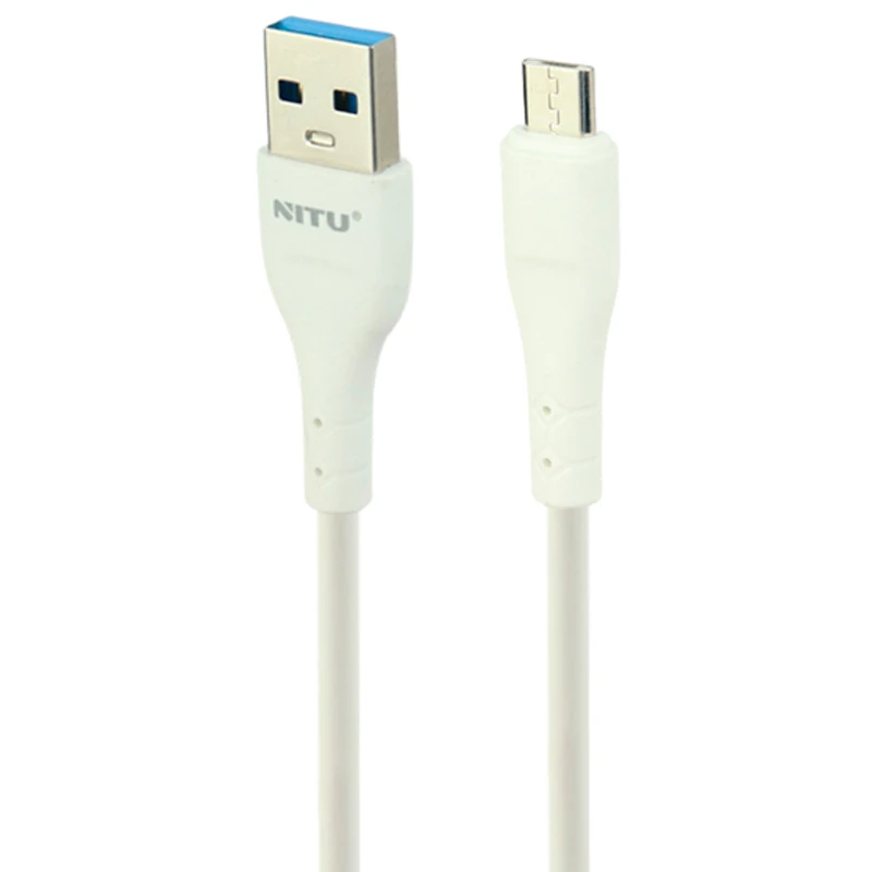 کابل کوتاه میکرو یو اس بی فست شارژ 2.4 آمپر نیتو NC250 طول 25 سانتی متر بسته 40 عددی