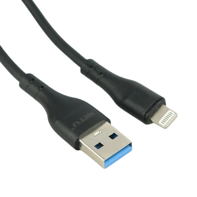 کابل کوتاه لایتنینگ فست شارژ 2.4 آمپر نیتو NC252 طول 25 سانتی متر بسته 40 عددی
