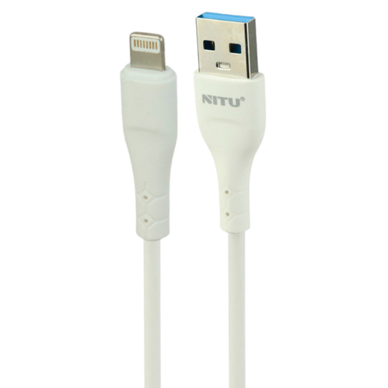 کابل کوتاه آیفونی فست شارژ Nitu NC252 2.4A 25cm بسته 40 عددی
