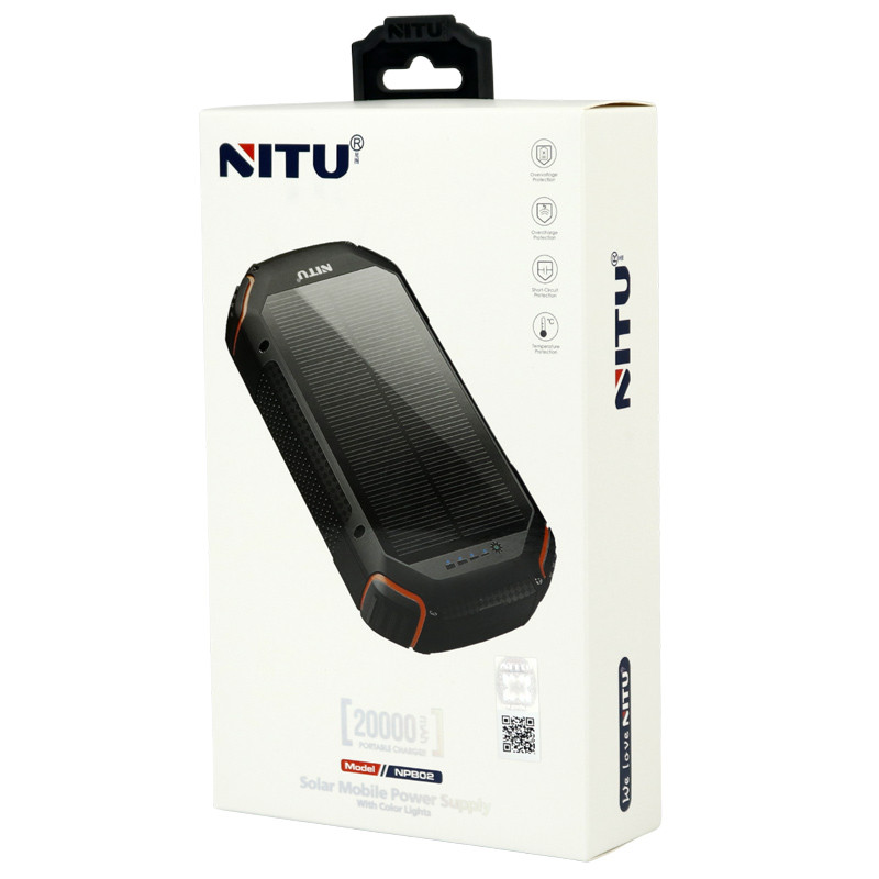 پاور بانک بی سیم خورشیدی فست شارژ 20000 نیتو Nitu NPB02 QC PD 15W