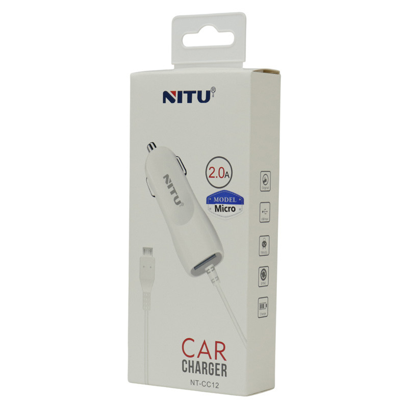 شارژر فندکی سیم وصل میکرو یو اس بی Nitu NT-CC12 2.4A