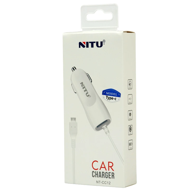 شارژر فندکی سیم وصل تایپ سی Nitu NT-CC12 2.4A