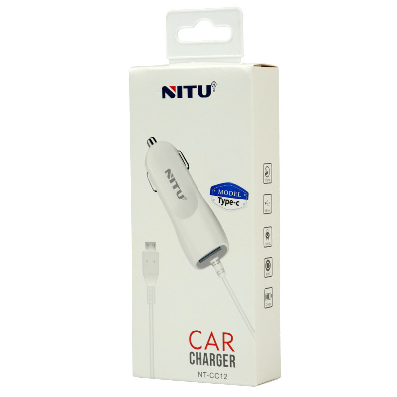 شارژر فندکی سیم وصل تایپ سی Nitu NT-CC12 2.4A