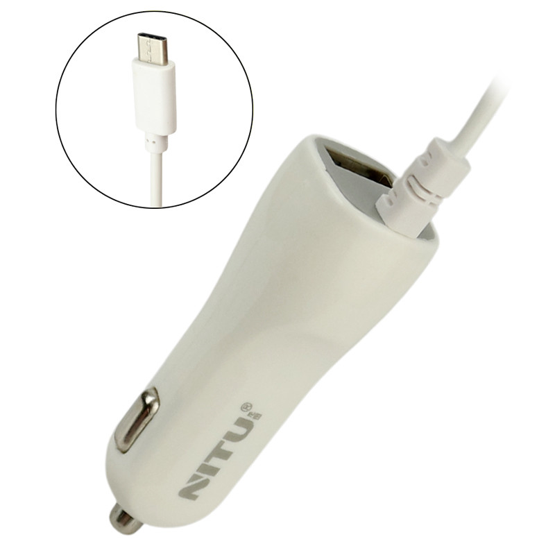 شارژر فندکی سیم وصل تایپ سی Nitu NT-CC12 2.4A