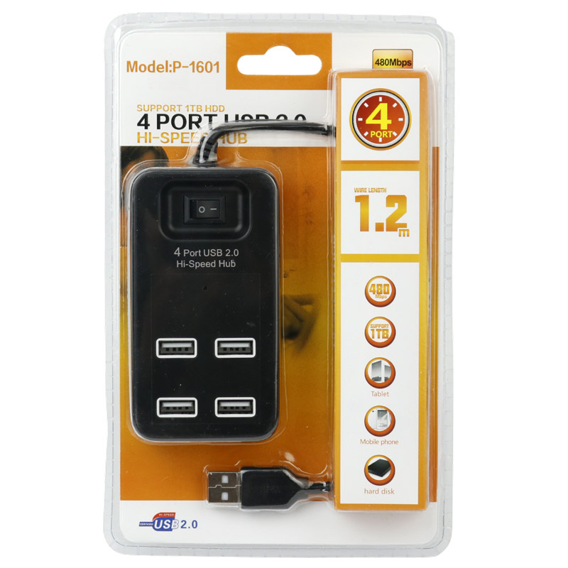 هاب 4 پورت P-1601 USB2.0
