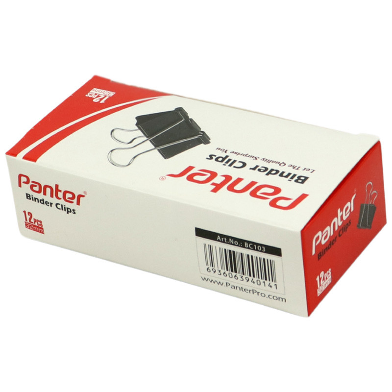 گیره دوبل Panter BC103 32mm بسته 12 عددی