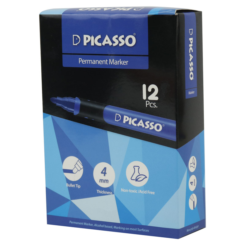 ماژیک معمولی پیکاسو نوک گرد Picasso PM-200 بسته 12 عددی