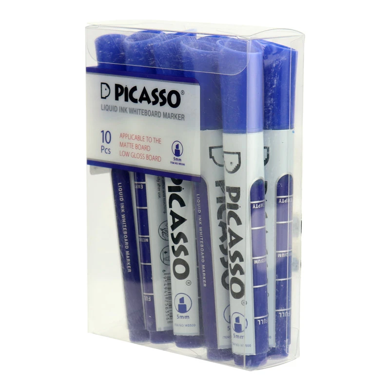ماژیک وایت برد پیکاسو نوک تخت Picasso WB500 بسته 10 عددی